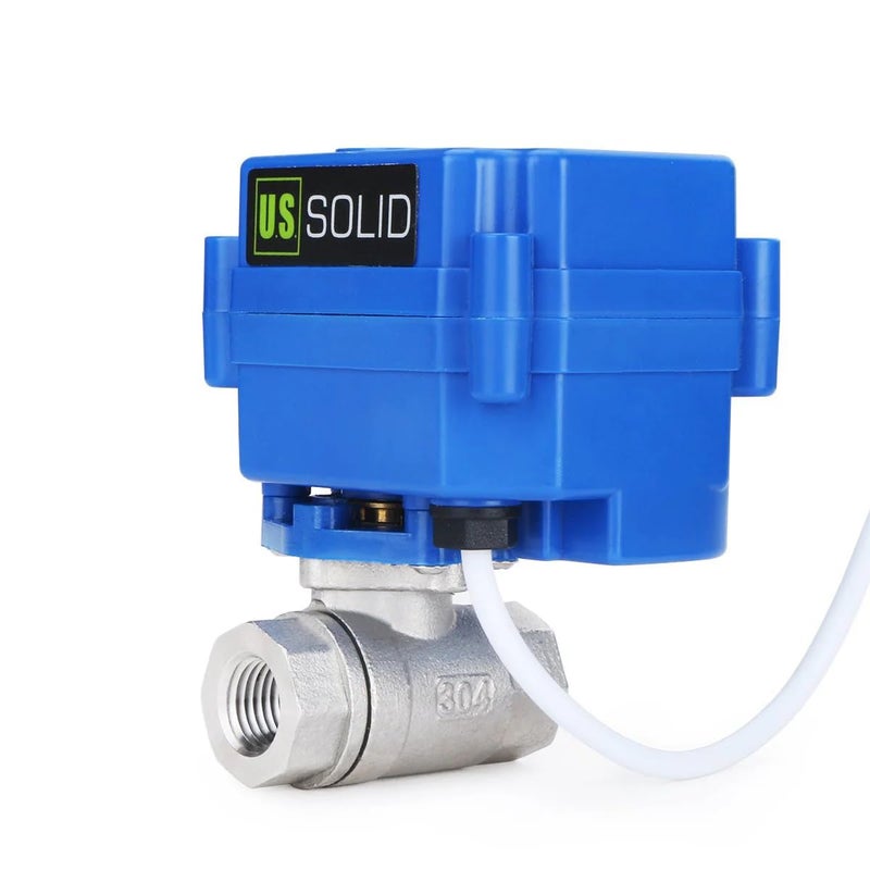 U.S. Solid Motorized Ball Valve- 1/4" Stainless Steel Ball Valve with Full Port, 9-24V AC/DC and 2 Wire Auto Return Setup - Image 4